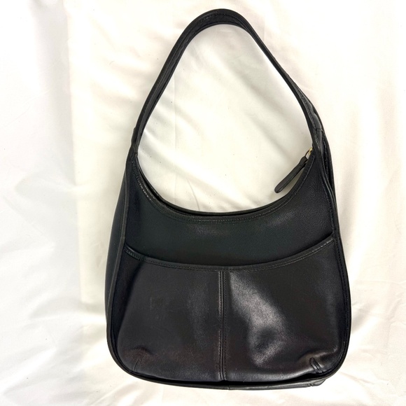 Vintage 1990s Coach Ergo Black Leather Shoulder Bag 9033 Made in USA Excellent - Picture 1 of 9